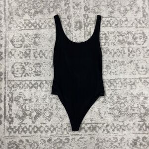 Akira Red Label Bodysuit Nylon/Spandex Sleeveless Women's Black Size Small